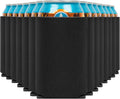 Blank Beer Can Cooler Sleeves 110-Pack - HTV Friendly Black Coolies