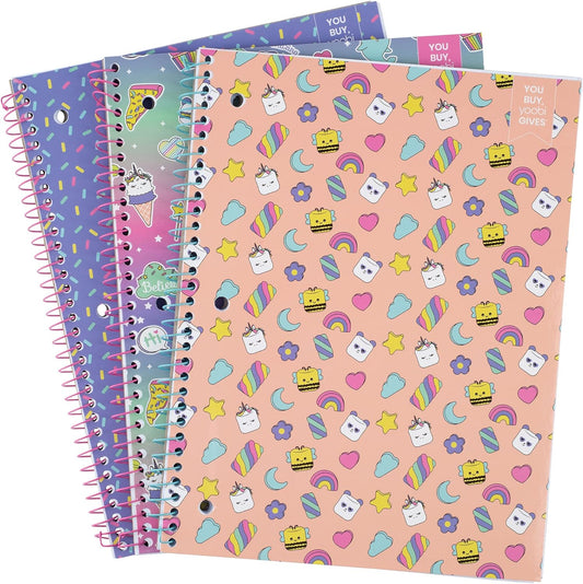 Cute & Convenient Notebook Set for Work/School - Yoobi