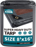 TARPAL tarp 8x16 ft 20mil Super Heavy Duty Tarp - Waterproof UV