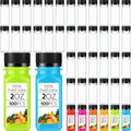 2oz Small Clear Plastic Juice Bottles with Lid - 100 Pack for Shots