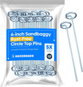 Sandbaggy 6-inch Circle Top Pins - Heavy Duty Landscape Staples