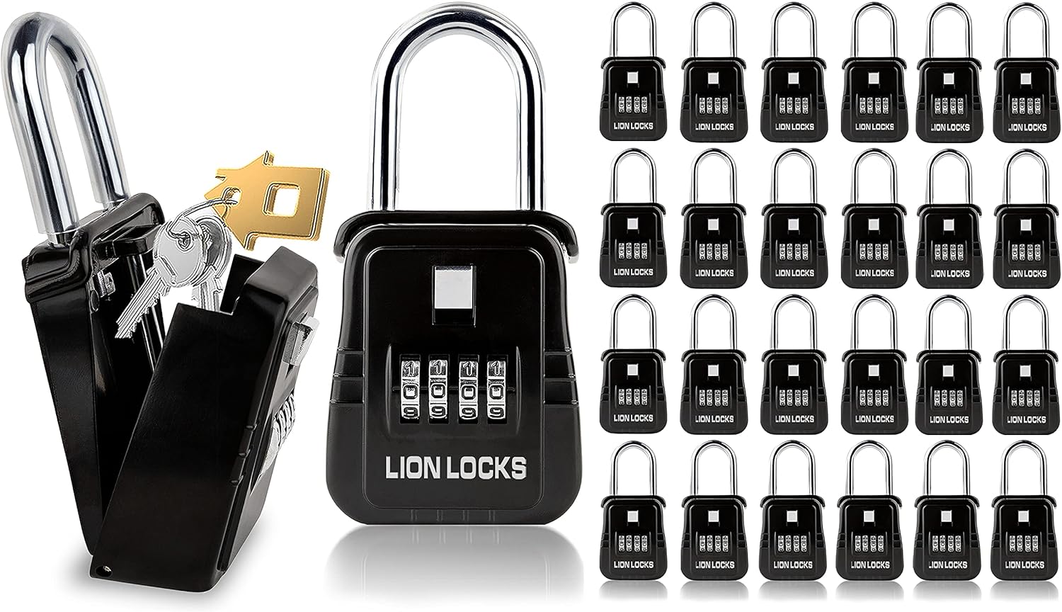 1500 Key Lock Box with Code for Secure Key Access Outdoors