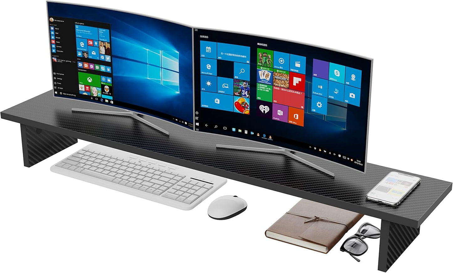 EUREKA ERGONOMIC Dual Monitor Stand for Enhanced Workspace