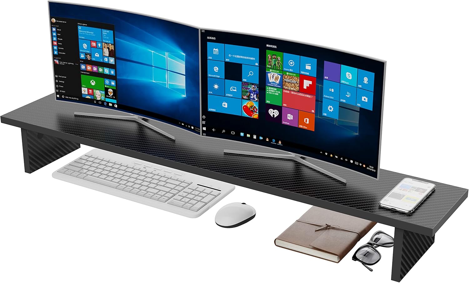 EUREKA ERGONOMIC Dual Monitor Stand for Enhanced Workspace