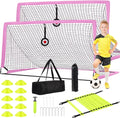 6x4 FT Kids Soccer Goals 2 Pack - Portable Pop Up Set for Backyard