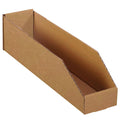 BOX USA Open Top Bin Boxes 4in x 18in x 4.5in - Durable Kraft Storage