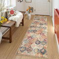 Moroccan Trellis Washable Runner Rug 2x6 - Ultra-Thin Non-Slip Runner