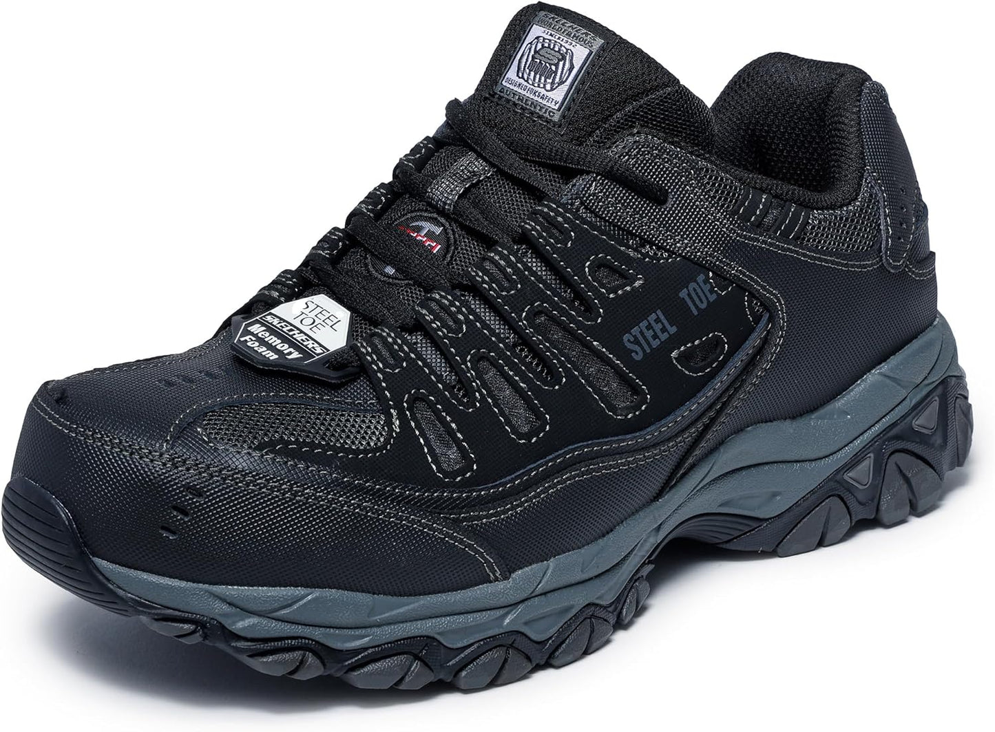 Skechers Mens Cankton Steel Toe Construction Shoe for Safety