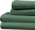 100% Cotton Percale Sheet Set Twin in Green - Cool Matte Finish