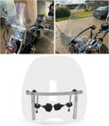 Clear 19in x 17in Motorcycle Windshield Universal Fit - Touring Shield