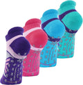 Non-Slip Compression Yoga Socks - Grip for Pilates & More! (4 Pairs)
