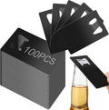 Stainless Steel Card Bottle Openers 100 Pack - Slim Credit Card Beer