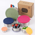 12 Piece Stainless Steel Food Storage Containers with Silicone Lids