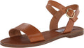 Steve Madden Women's Donddi Sandal - Classic Leather Flat for Everyday
