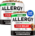 Dog Allergy Relief Chews 240 Ct - Anti Itch Skin & Coat Support