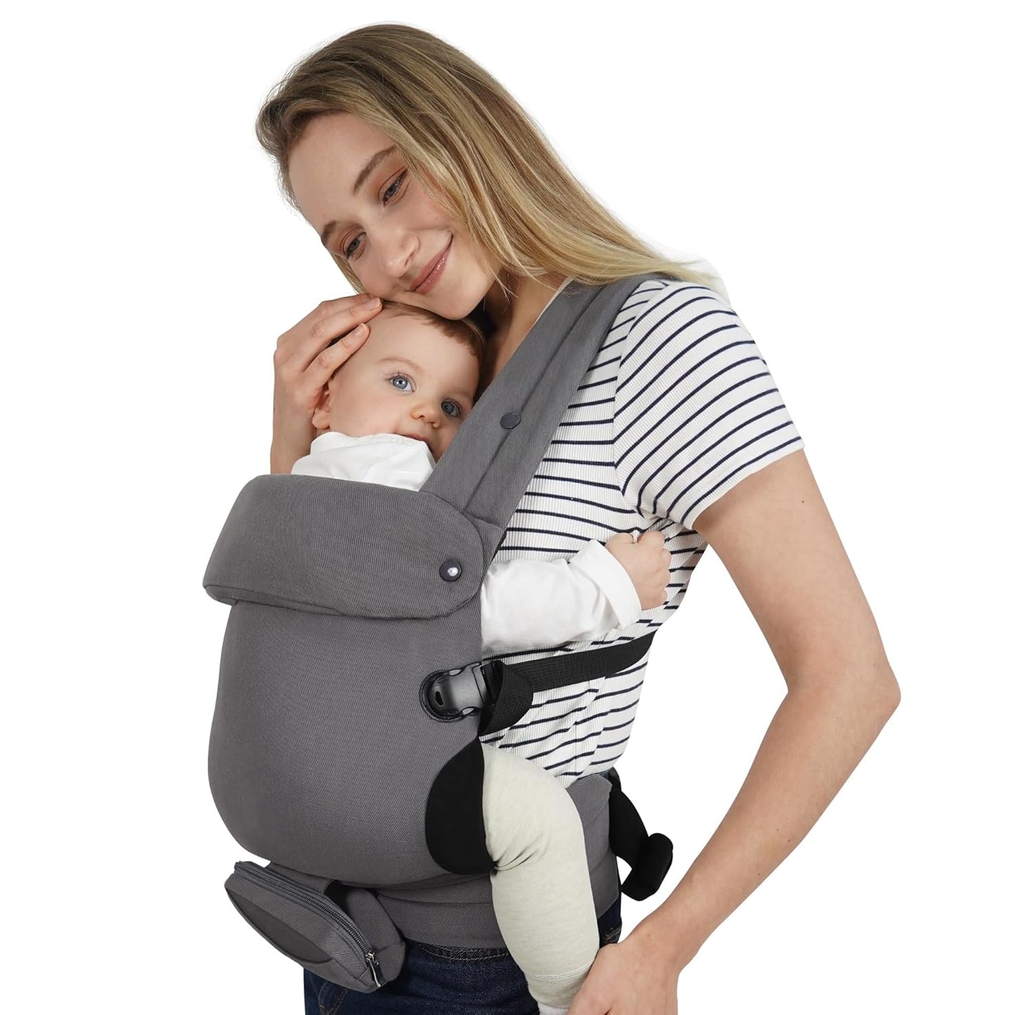 Ultimate Comfort Baby Carrier - Hands-Free & Ergonomic, Gray