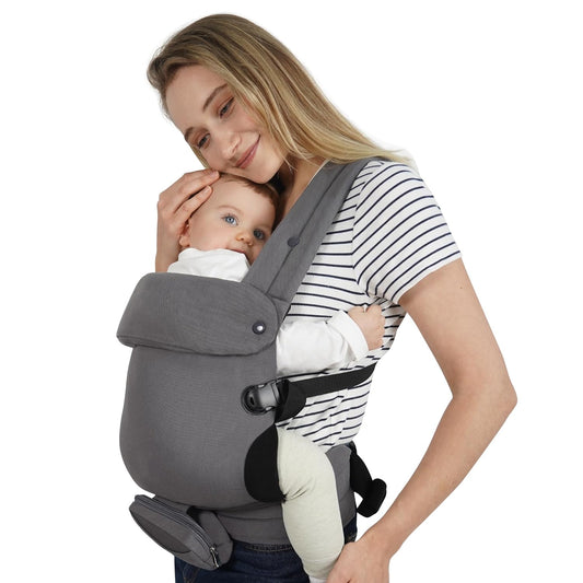 Ultimate Comfort Baby Carrier - Hands-Free & Ergonomic, Gray