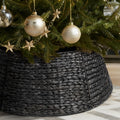 5-Piece Rattan Christmas Tree Collar 26 in Rustic Farmhouse Tree Skirt