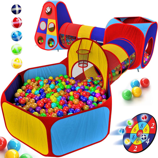 Ultimate Kids Jungle Gym Tent Bundle with Dartboard