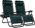 Forest Green Zero Gravity Lounge Chairs Set of 2 - Adjustable