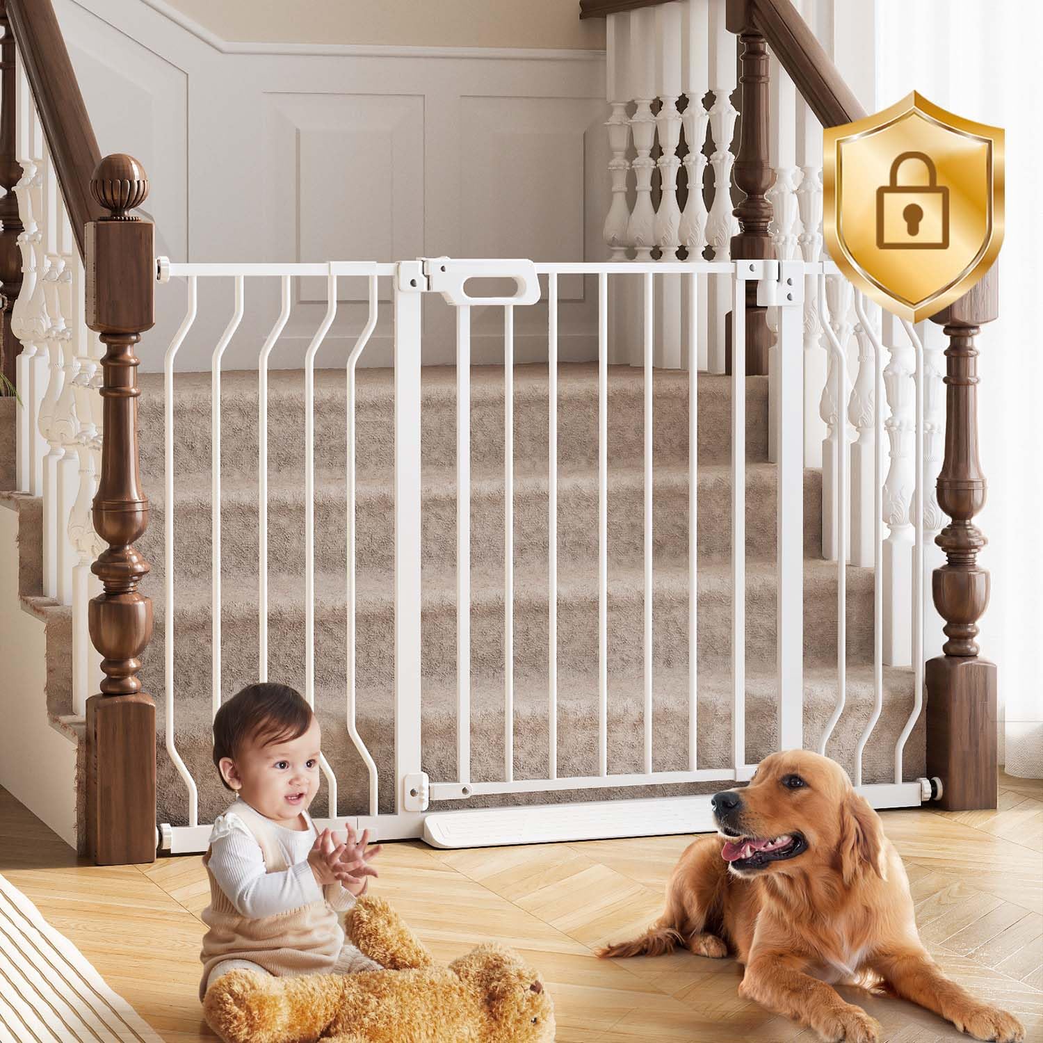 GROWNSY Baby Gate: Easy Install, Anti-Trip Pedal