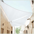ColourTree 16ft x 16ft x 16ft White Triangle Sun Shade Sail - Heavy