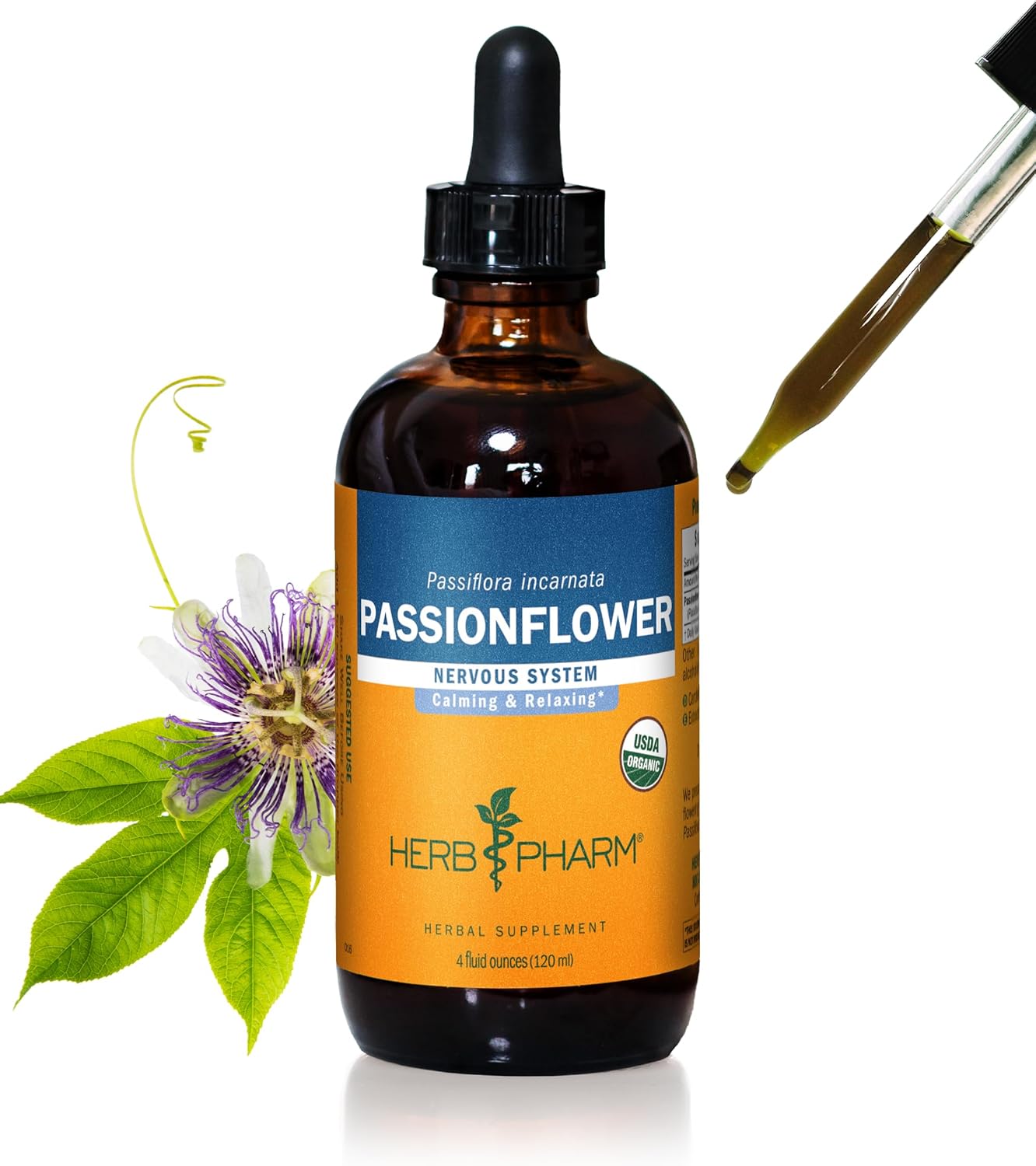 Herb Pharm Certified Organic Passionflower Extract for Relaxation