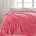 Super Soft King Blanket Coral Pink Premium Silky Flannel Fleece