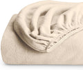 Full Size Super Soft Fleece Fitted Sheet - Sand - Deep Pocket Cozy