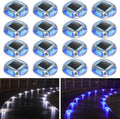 Solar Driveway Lights Outdoor 16 Pack - Dual Color Solar Deck Markers