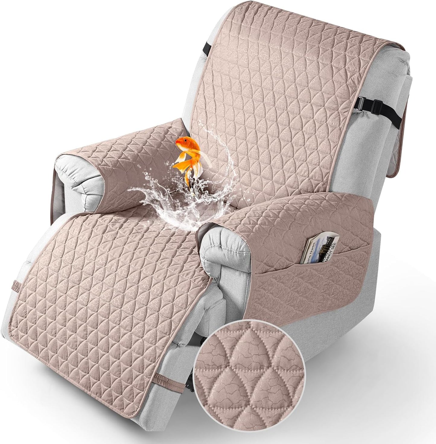 TAOCOCO Waterproof Recliner Cover with Non-Slip Granule Design