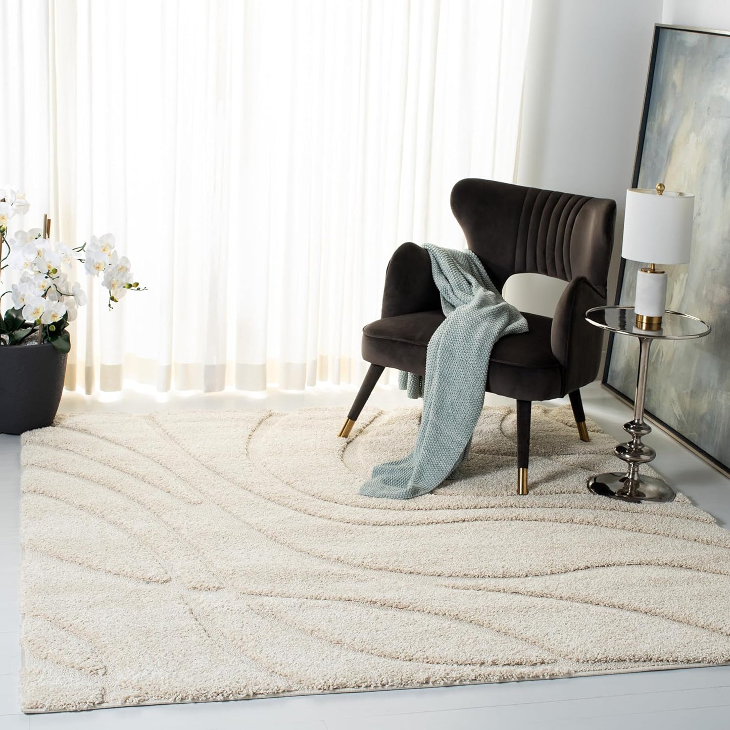 SAFAVIEH Florida Shag Collection Area Rug - Non-Shedding & Easy Care