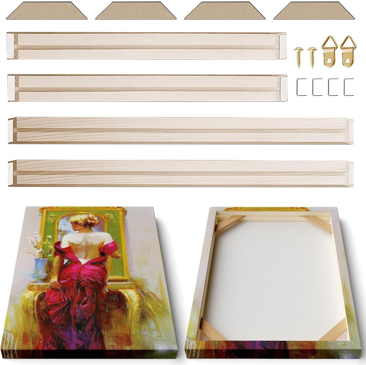 Stretcher Wooden Bars for Canvas Framing - Easy to Assemble