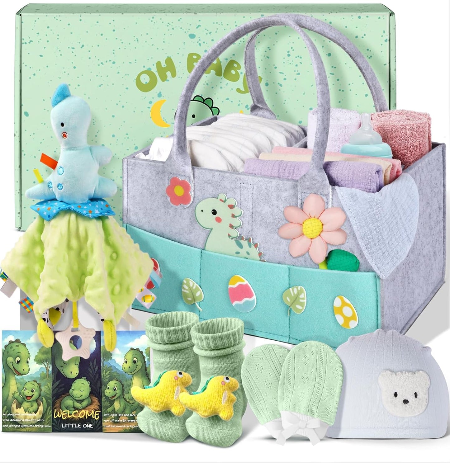 Coralogo Baby Shower Gift Basket for New Moms and Newborns