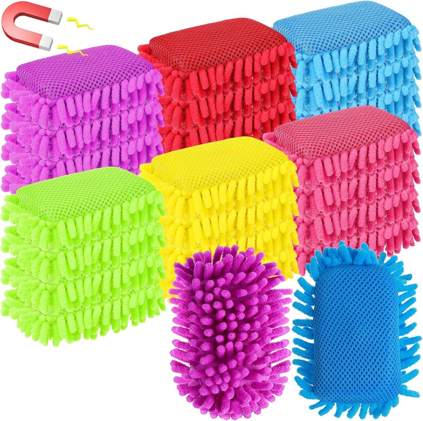 24 Pcs Magnetic Whiteboard Erasers for Home and School Use