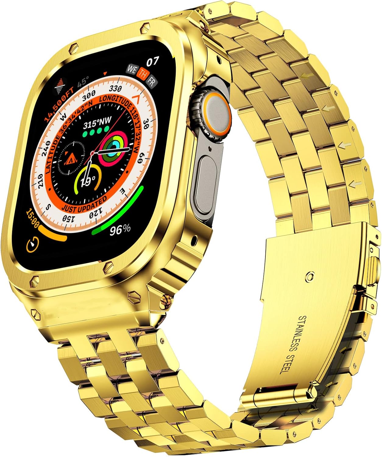 SUPLINK Stainless Steel Case and Band for Apple Watch Ultra 2