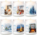 Winter Candle Set - 6 Pack Christmas Scented Candles for Home