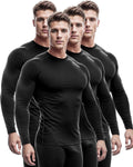 DRSKIN Men's Compression Shirts 1/2/3/4 Pack - Lightweight Baselayer