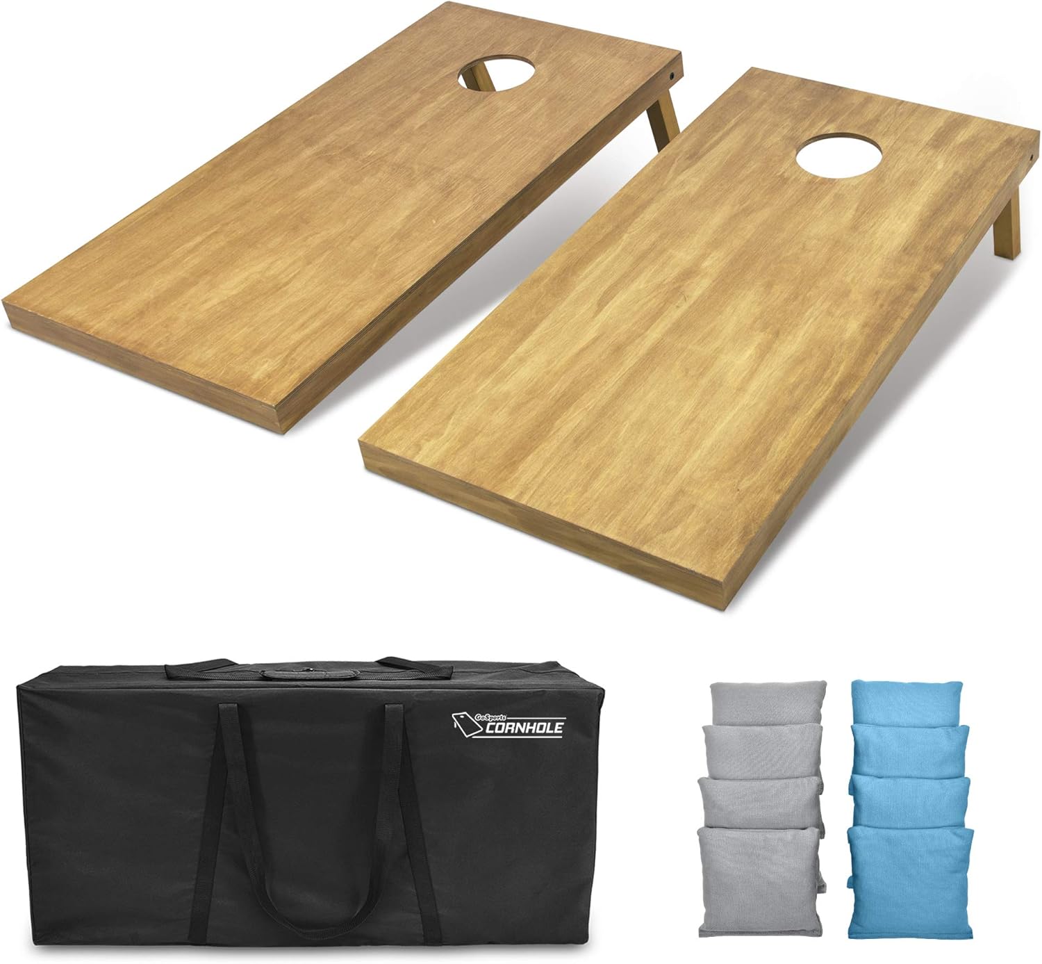 GoSports Regulation Size Wooden Cornhole Boards Set for Fun