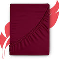Egyptian Cotton California King Fitted Sheet - 1000 TC Sateen Burgundy