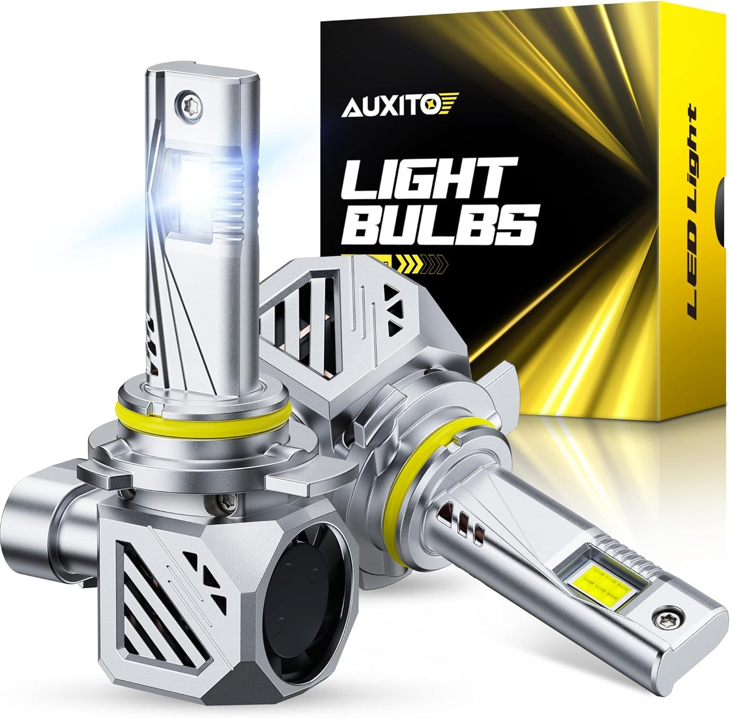 AUXITO 9012 LED Bulb: 900% Brighter, Quick Install, Long Lifespan