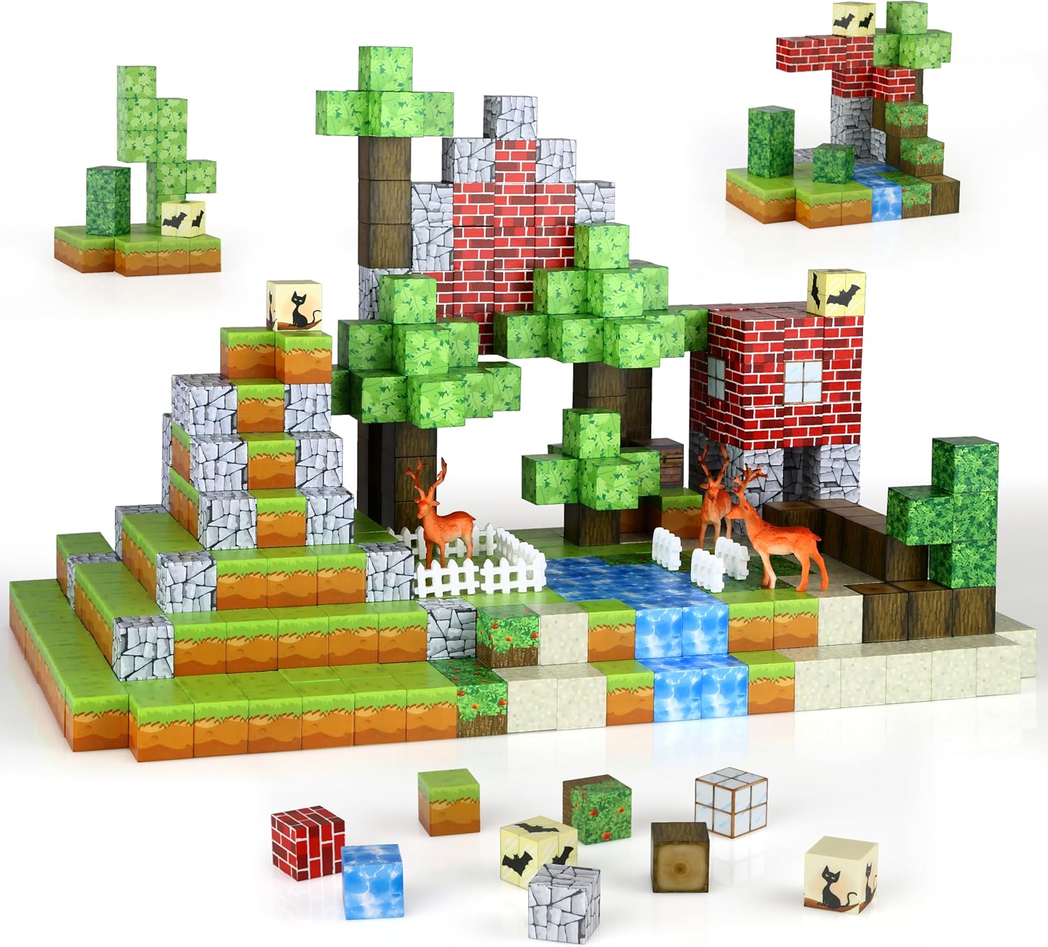 STEM Magnetic Blocks Set - Build, Learn, Play! Ages 4-9+ (Farm-101pcs)