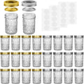 SPANLA Mason Jars 8 oz 24 Pack - Versatile Canning Jars for Jams