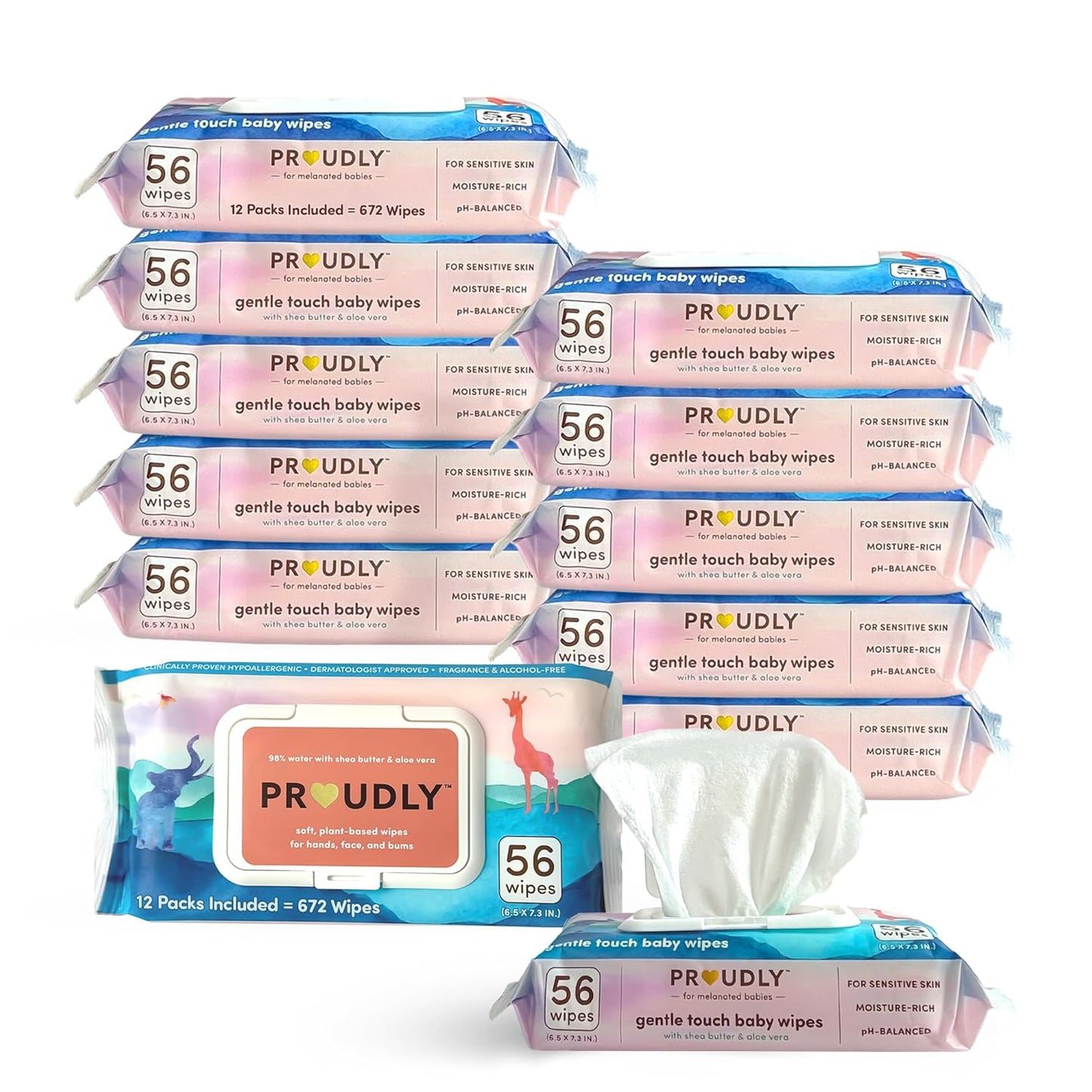 Gentle Touch Baby Wipes for Black & Brown Babies' Skin Care