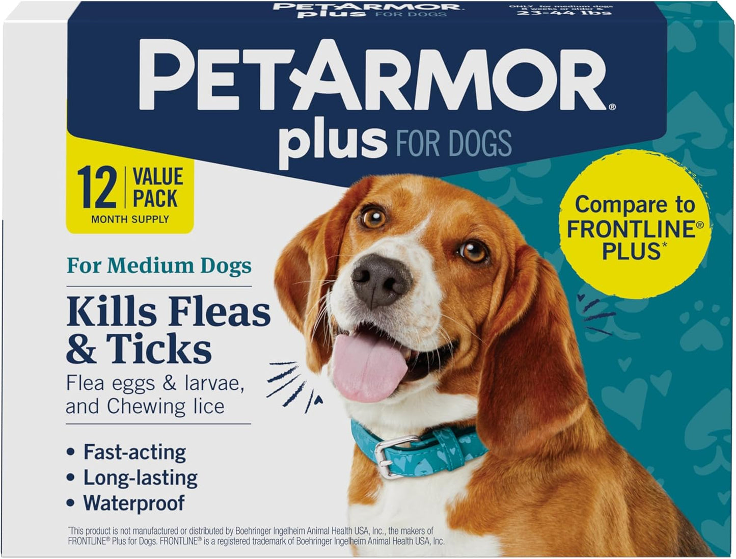 PetArmor Plus Flea and Tick Prevention for Dogs - 12 Doses