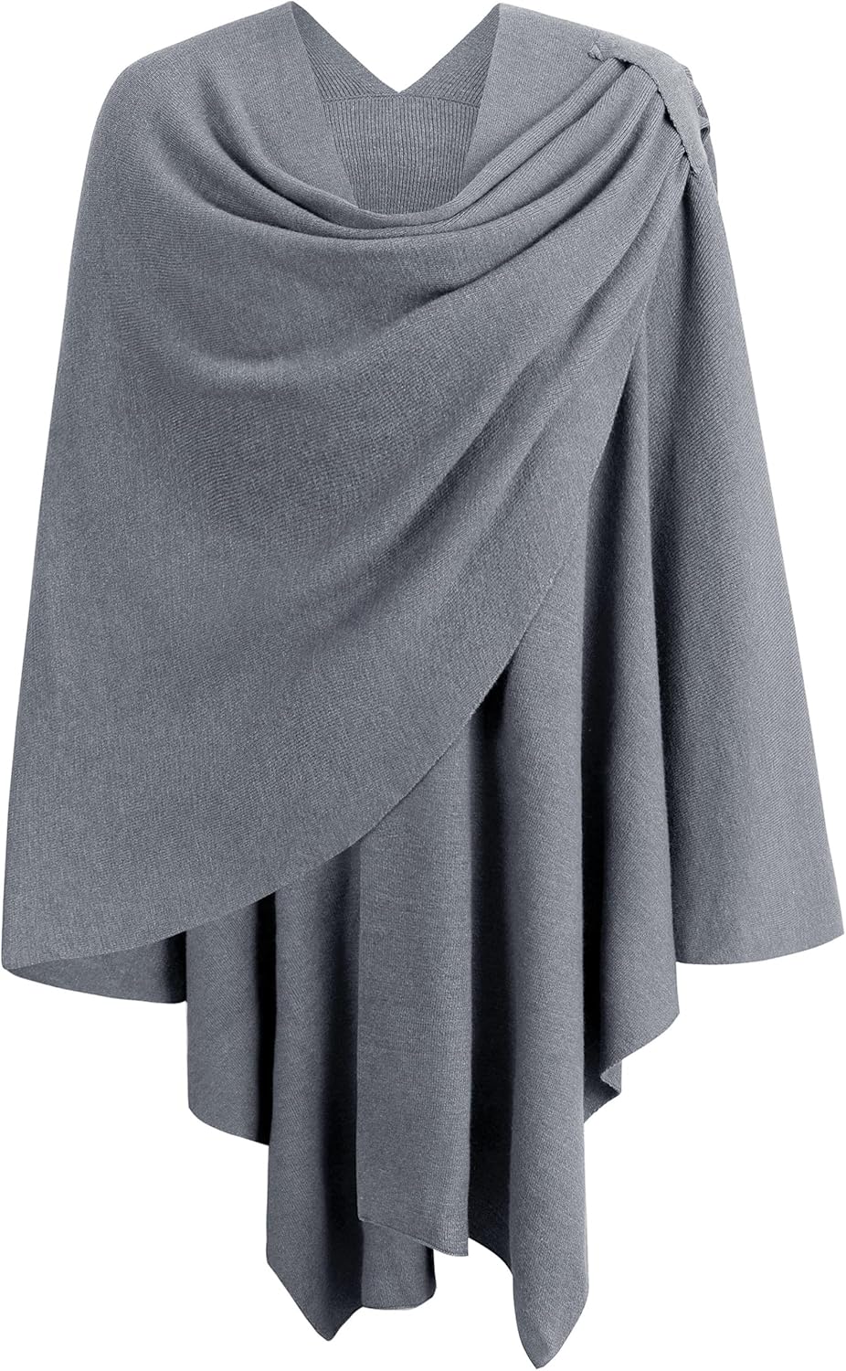 PULI Womens Large Cross Front Poncho Sweater Wrap for Fall
