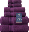 COZYART Purple Bath Towel Set 650 GSM Turkish Cotton - Soft & Durable