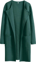 Womens Cardigan Sweater Open Front Long Coatigan - Knit Pocketed Layer