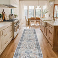 Washable Kitchen Runner Rug 2 x 10 - Distressed Non-Slip Hallway