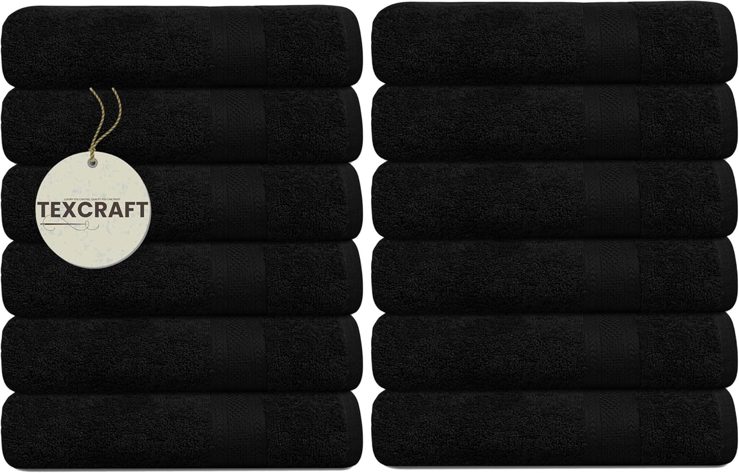 Medium Size Bulk Bath Towels Set of 12 for Daily Use